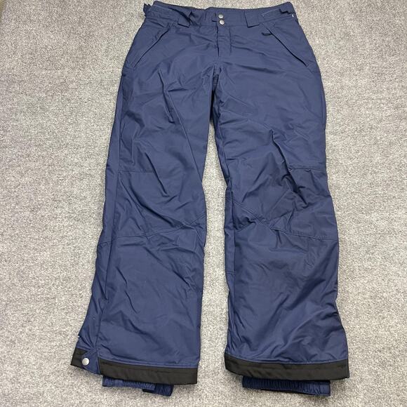 Columbia Omni-Tech Snow Pants Mens Medium Blue Waterproof Insulated Ski Outdoor - Picture 2 of 14